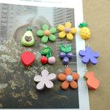 Flower Cherry Carrot Strawberry Grape Avocado Earring Charms