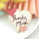 10pcs Wooden Love MOM Charms Pendants for Jewelry Making