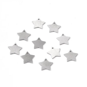 5pcs Stainless Steel Star Charms Pendants for DIY Jewelry Crafts