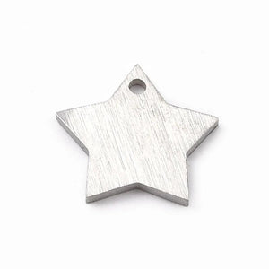 5pcs Stainless Steel Star Charms Pendants for DIY Jewelry Crafts