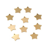 5pcs Stainless Steel Star Charms Pendants for DIY Jewelry Crafts