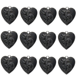 10pcs Eye Heart Charms Pendant for Jewelry Making