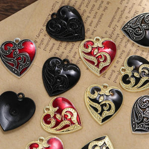 10pcs Eye Heart Charms Pendant for Jewelry Making
