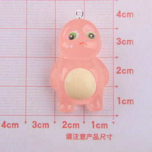 10Pcs Dinosaur Charms Resin Monster Pendant DIY Earrings Jewelry Making