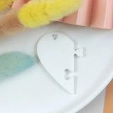 10pcs Couple Heart Pendant Love Patchwork Charms for DIY Earring Necklace