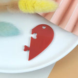 10pcs Couple Heart Pendant Love Patchwork Charms for DIY Earring Necklace