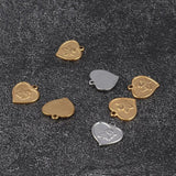 5-Pack Stainless Steel Heart Angels Pendants for DIY Jewelry Making