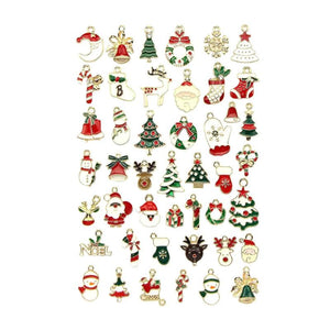 45x Christmas Charms Pendants Snowman Gift Ornament Mixed Lot