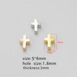 5Pcs Stainless Steel Cross Pendant For Necklace DIY Jewelry Making