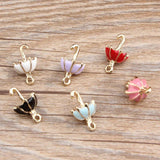 10pcs 11*19MM 3D Umbrella Charms Alloy Metal Pendant Jewelry Dangle Material