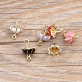 10pcs 11*19MM 3D Umbrella Charms Alloy Metal Pendant Jewelry Dangle Material
