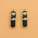 5pcs Rose Flower Charms for DIY Jewelry Making