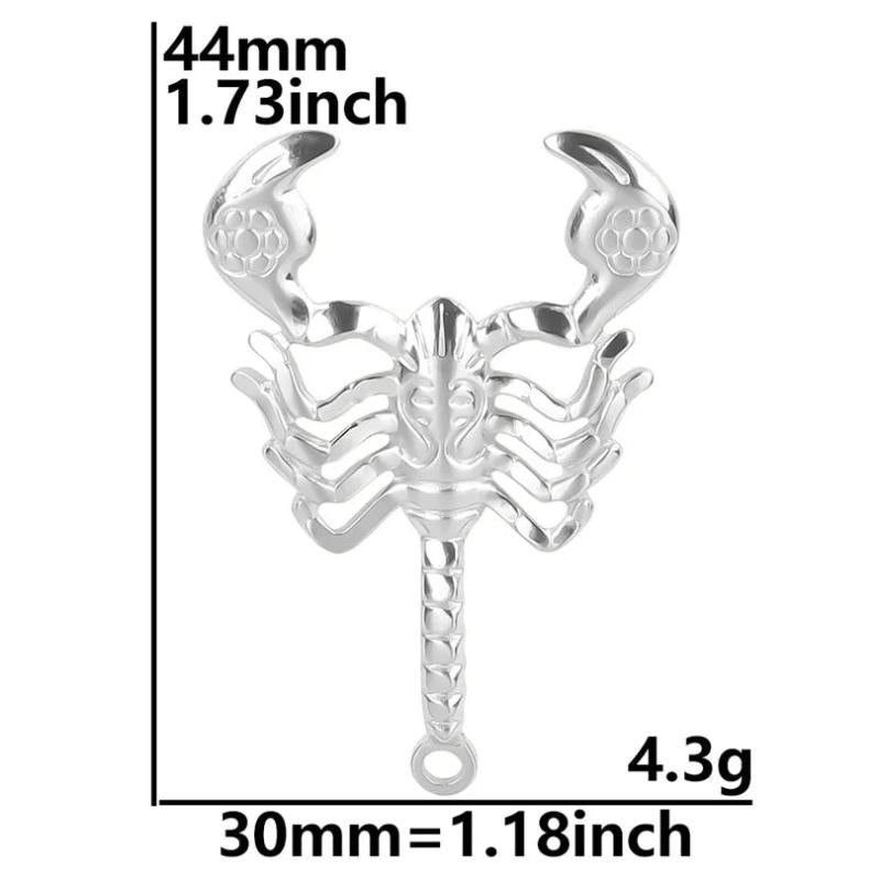 5Pcs Stainless Steel Scorpion Charms Pendant for Jewelry Making DIY