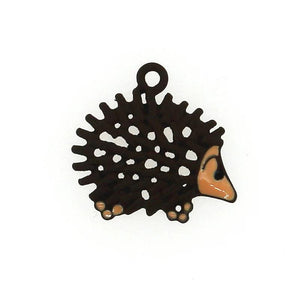 10Pcs Hedgehog Enamel Animal Charms for DIY Women Pendant Necklaces Keychains