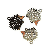 10Pcs Hedgehog Enamel Animal Charms for DIY Women Pendant Necklaces Keychains
