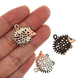 10Pcs Hedgehog Enamel Animal Charms for DIY Women Pendant Necklaces Keychains