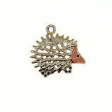10Pcs Hedgehog Enamel Animal Charms for DIY Women Pendant Necklaces Keychains