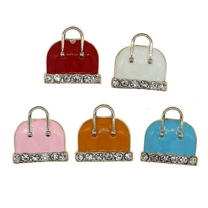 10PCS Colorful Enamel Charms Rhinestone Ornament DIY Earring Jewelry Findings