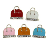 10PCS Colorful Enamel Charms Rhinestone Ornament DIY Earring Jewelry Findings