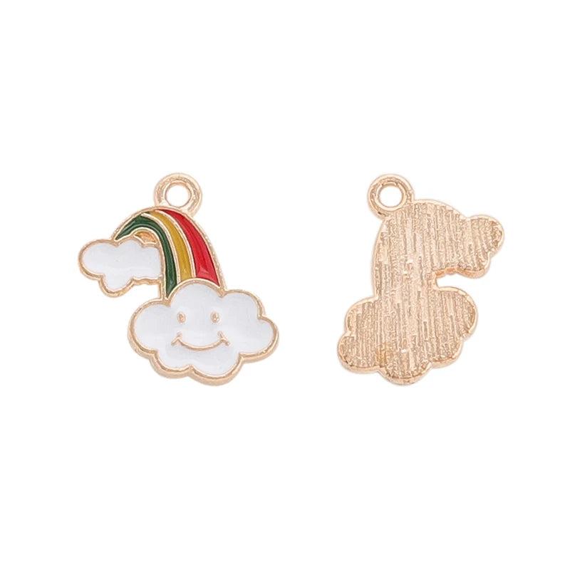 10pcs Colorful Rainbow Charms Pendant For DIY Earrings Necklace