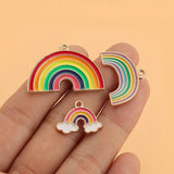 10pcs Colorful Rainbow Charms Pendant For DIY Earrings Necklace