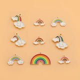 10pcs Colorful Rainbow Charms Pendant For DIY Earrings Necklace