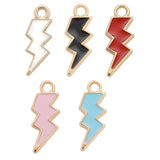 10Pcs/lot Enamel Lightning Charms Colorful Drop Oil Alloy Pendant
