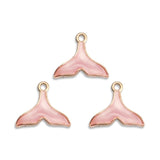 10Pcs Zinc Alloy Mermaid Fish Tail Enamel Charms Pendant