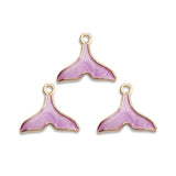 10Pcs Zinc Alloy Mermaid Fish Tail Enamel Charms Pendant