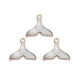 10Pcs Zinc Alloy Mermaid Fish Tail Enamel Charms Pendant