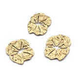 10pcs Raw Brass Broken Leaf Charms Hammered Flower Pendant for DIY Earrings