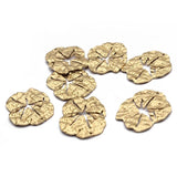 10pcs Raw Brass Broken Leaf Charms Hammered Flower Pendant for DIY Earrings