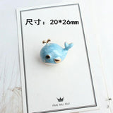 10Pcs/lot Enamel Whale Dangle Charms Necklace Pendant DIY Jewelry Making