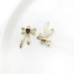 15x24mm Rhinestone Bow Charm For Jewelry Making