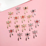 15x24mm Rhinestone Bow Charm For Jewelry Making
