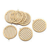 10pcs Raw Brass Circle Charms for DIY Earrings Jewelry Making
