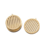 10pcs Raw Brass Circle Charms for DIY Earrings Jewelry Making