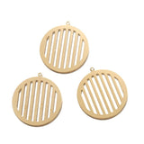 10pcs Raw Brass Circle Charms for DIY Earrings Jewelry Making