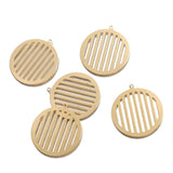 10pcs Raw Brass Circle Charms for DIY Earrings Jewelry Making