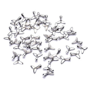 50pcs Antique Silver Mermaid Fishtail Charms for DIY Jewelry Making