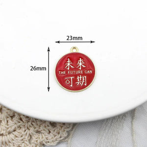 10pcs Blessing Enamel Pendant DIY Jewelry Accessories