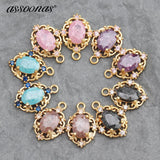 Zircon Crystal 18K Gold Jewelry Accessories Hand Made DIY Earrings Pendant