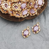 Zircon Crystal 18K Gold Jewelry Accessories Hand Made DIY Earrings Pendant