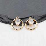 DIY Zircon Pendants - 18k Plated Nickel-Free Jewelry Accessories - 10pcs/lot