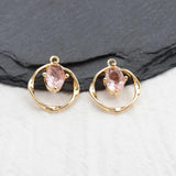 DIY Zircon Pendants - 18k Plated Nickel-Free Jewelry Accessories - 10pcs/lot