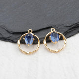 DIY Zircon Pendants - 18k Plated Nickel-Free Jewelry Accessories - 10pcs/lot
