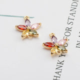 18k Plated Zircon Pendants for DIY Earrings
