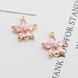 18k Plated Zircon Pendants for DIY Earrings