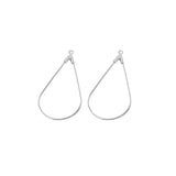 50pcs Copper Metal Geometric Water Drop Earrings DIY Jewelry Accessories