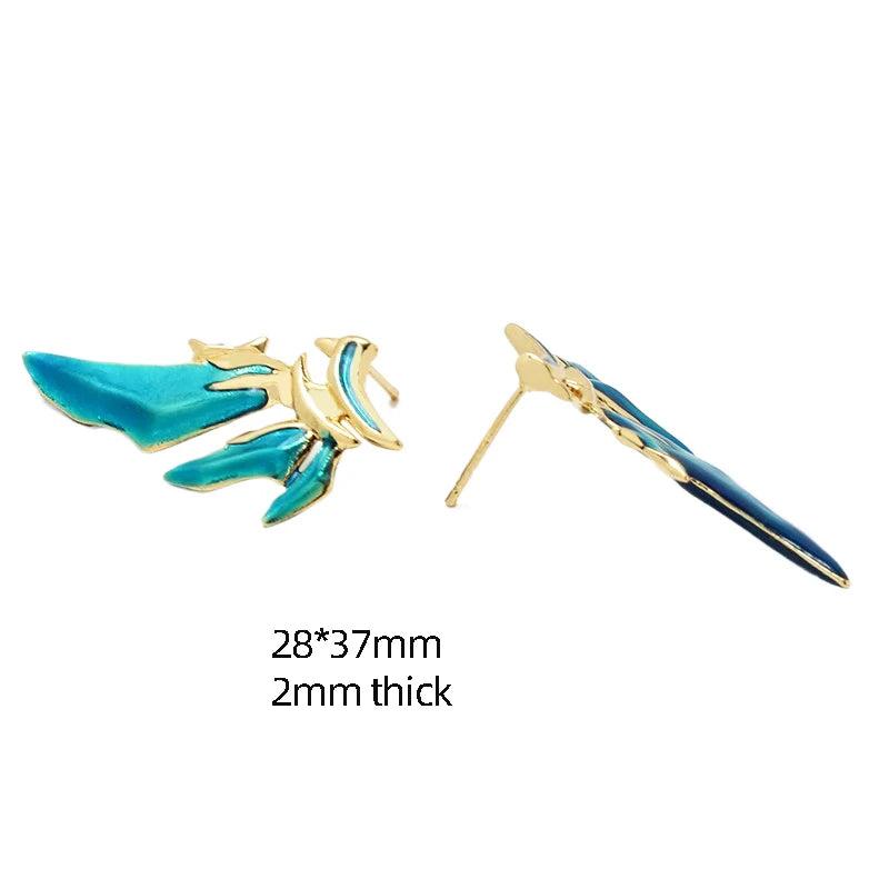 Copper Plated Armor Wings Earrings DIY Jewelry Materials